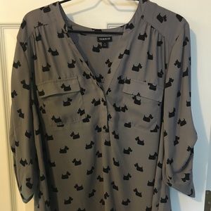 Torrid Scottie dog blouse (1X)
